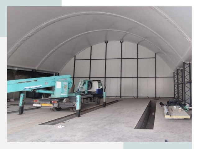 Внутреннее оснащение ангаров в Тайшете