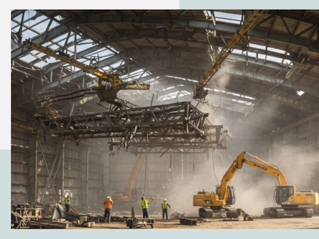 Демонтаж ангаров в Тайшете от 623 руб. за м²